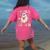 Groovy Halloween Trick Or Teach Retro Floral Ghost Teacher Women's Comfort Colors T-Shirt Back Print Crunchberry