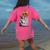 Halloween Skeleton Boston Terrier Women's Comfort Colors T-Shirt Back Print Crunchberry