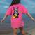 Hawaiian Boston Terrier & Pineapple Ukulele Summer Vacation Women's Comfort Colors T-Shirt Back Print Crunchberry