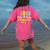Kindergarten ABCD Rocks Teacher Student Back To School Women's Comfort Colors T-Shirt Back Print Crunchberry
