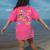 Learning Is Out Of This World Space Back To School Teacher Women's Comfort Colors T-Shirt Back Print Crunchberry