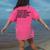 Montessori Helvetica Education Teacher Women's Comfort Colors T-Shirt Back Print Crunchberry