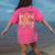 One Thankful Teacher Thanksgiving Groovy Fall Autumn Teacher Women's Comfort Colors T-Shirt Back Print Crunchberry One Thankful Teacher Thanksgiving Groovy Fall Autumn Teacher Women's Comfort Colors T-Shirt Back Print Crunchberry