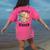 One Thankful Teacher Turkey Pencil Thanksgiving Teachers Women's Comfort Colors T-Shirt Back Print Crunchberry