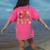 Retro Instructional Assistant Wildflowers Teacher Aide Women's Comfort Colors T-Shirt Back Print Crunchberry