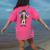 Six Seven 6 7 7 6 George Washington Teacher American Women's Comfort Colors T-Shirt Back Print Crunchberry