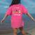 I Teach The Cutest Turkeys School Teachers Thanksgiving Women's Comfort Colors T-Shirt Back Print Crunchberry