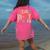 I Teach In My Pajamas Retro Groovy Teacher Humor Women's Comfort Colors T-Shirt Back Print Crunchberry