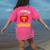 I Teach What's Your Superpower Superhero Teacher Women's Comfort Colors T-Shirt Back Print Crunchberry