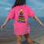 Teacher Crayon Christmas Tree Lights Student School Xmas Women's Comfort Colors T-Shirt Back Print Crunchberry