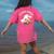 Teacher-Saurus Dinosaur Teacher Design T-Rex Design Women's Comfort Colors T-Shirt Back Print Crunchberry
