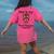 This Is My Tired Teacher Costume Skull Halloween Messy Bun Women's Comfort Colors T-Shirt Back Print Crunchberry