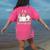 TK Boo Crew Retro Groovy Halloween Floral Ghost TK Teacher Women's Comfort Colors T-Shirt Back Print Crunchberry