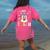 Trick Or Teach Teacher Groovy Ghost Halloween Teacher Women's Comfort Colors T-Shirt Back Print Crunchberry