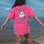 Trick Or Treat Point Your Feet Halloween Ghost Dance Teacher Women's Comfort Colors T-Shirt Back Print Crunchberry