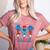 All American Teacher Pencil Coquette Bow USA Flag Teachers Women's Heather T-Shirt Heather Mauve All American Teacher Pencil Coquette Bow USA Flag Teachers Women's Heather T-Shirt Heather Mauve