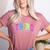 Back To School Neon Checkered Third Grade Colorful Teacher Women's Heather T-Shirt Heather Mauve