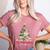 All Booked For Christmas Xmas Tree Teacher Holiday Pajamas Women's Heather T-Shirt Heather Mauve