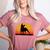 Boston Terrier Bostie Sunset Retro Dog Pet Mom Dad Women's Heather T-Shirt Heather Mauve