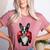 Boston Terrier Boxing Women's Heather T-Shirt Heather Mauve