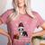 Boston Terrier Christmas T Shirt-Life Is Merrier Premium Tri-Blend Women's Heather T-Shirt Heather Mauve