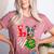 Boston Terrier Christmas Tree Lights Santa Dog Xmas For Men Women Kids Women's Heather T-Shirt Heather Mauve