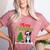 Boston Terrier Christmas Tree Lights Xmas Dog Lover Women's Heather T-Shirt Heather Mauve