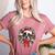 Boston Terrier Christmas Wreath Decoration Xmas Pajamas Women's Heather T-Shirt Heather Mauve