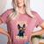 Boston Terrier Dad Boston Bull Bostie Dog Women's Heather T-Shirt Heather Mauve
