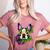 Boston Terrier In Day Of The Dead Sugar Skull Dog Women's Heather T-Shirt Heather Mauve