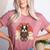 Boston Terrier Dog Japanese Style Samurai Dogs Women's Heather T-Shirt Heather Mauve