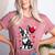 Boston Terrier Dog Valentine's Day Dog Owner Women's Heather T-Shirt Heather Mauve Boston Terrier Dog Valentine's Day Dog Owner Women's Heather T-Shirt Heather Mauve