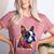 Boston Terrier Floral Vintage Dog Mom Distressed Men Women Kids Women's Heather T-Shirt Heather Mauve