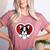 Boston Terrier Heart Cute Puppy Lover Or Dog Owner Women's Heather T-Shirt Heather Mauve