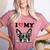 Boston Terrier I Heart My Dog Dog Lover Women's Heather T-Shirt Heather Mauve