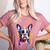 Boston Terrier Lover Pop Art Color Boston Terrier Dog For Men Women Girls Kids Women's Heather T-Shirt Heather Mauve
