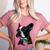 Boston Terrier Lovers Colorful Pop Art Boston Terrier Women's Heather T-Shirt Heather Mauve