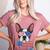 Boston Terrier Merica 4th Of July T Shirt Men Boys Dog Puppy Women's Heather T-Shirt Heather Mauve