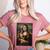 Boston Terrier Mona Lisa Painting Art Dog Mom Dad For Men Women Kids Women's Heather T-Shirt Heather Mauve