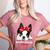 Boston Terrier Mum Dog Woman Idea Women's Heather T-Shirt Heather Mauve