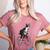 Boston Terrier Riding Bicycle Cute Bostie Biker Raglan Baseball Tee Women's Heather T-Shirt Heather Mauve
