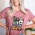 Boston Terrier Skeleton Mummy Witch Halloween Women's Heather T-Shirt Heather Mauve