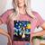 Boston Terrier Starry Night Van Gogh Art Women's Heather T-Shirt Heather Mauve