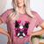 Boston Terrier Valentines Day Shirt Heart Dog Lover Women's Heather T-Shirt Heather Mauve