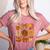 Coquette Teach Teacher Bows Thanksgiving Turkey Fall Autumn Women's Heather T-Shirt Heather Mauve