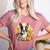 Cute Boston Terrier Spring Flower Garden Colorful Puppy Dog Women's Heather T-Shirt Heather Mauve