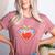 Cute Distressed Super Teacher Superhero Apple Women's Heather T-Shirt Heather Mauve Cute Distressed Super Teacher Superhero Apple Women's Heather T-Shirt Heather Mauve