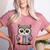 Cute Reading Owl Book Lover Teacher Librarian Bookworm Women's Heather T-Shirt Heather Mauve Cute Reading Owl Book Lover Teacher Librarian Bookworm Women's Heather T-Shirt Heather Mauve