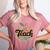 Cute Teacher With Apple Retro Teacher Kids Back To School Women's Heather T-Shirt Heather Mauve