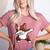 Dabbing Red Boston Terrier Dab Dance Dog Men Women Kids Women's Heather T-Shirt Heather Mauve